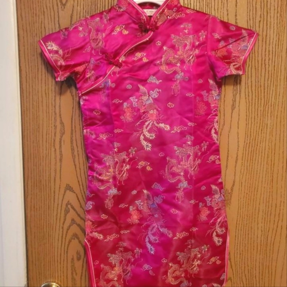 Girl Asian Print Dress Size 12